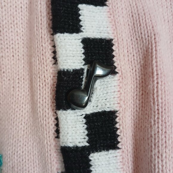 Vintage Storybook Knits 1950's Diner Sock Hop Cardigan Women's Large - Picture 5 of 10